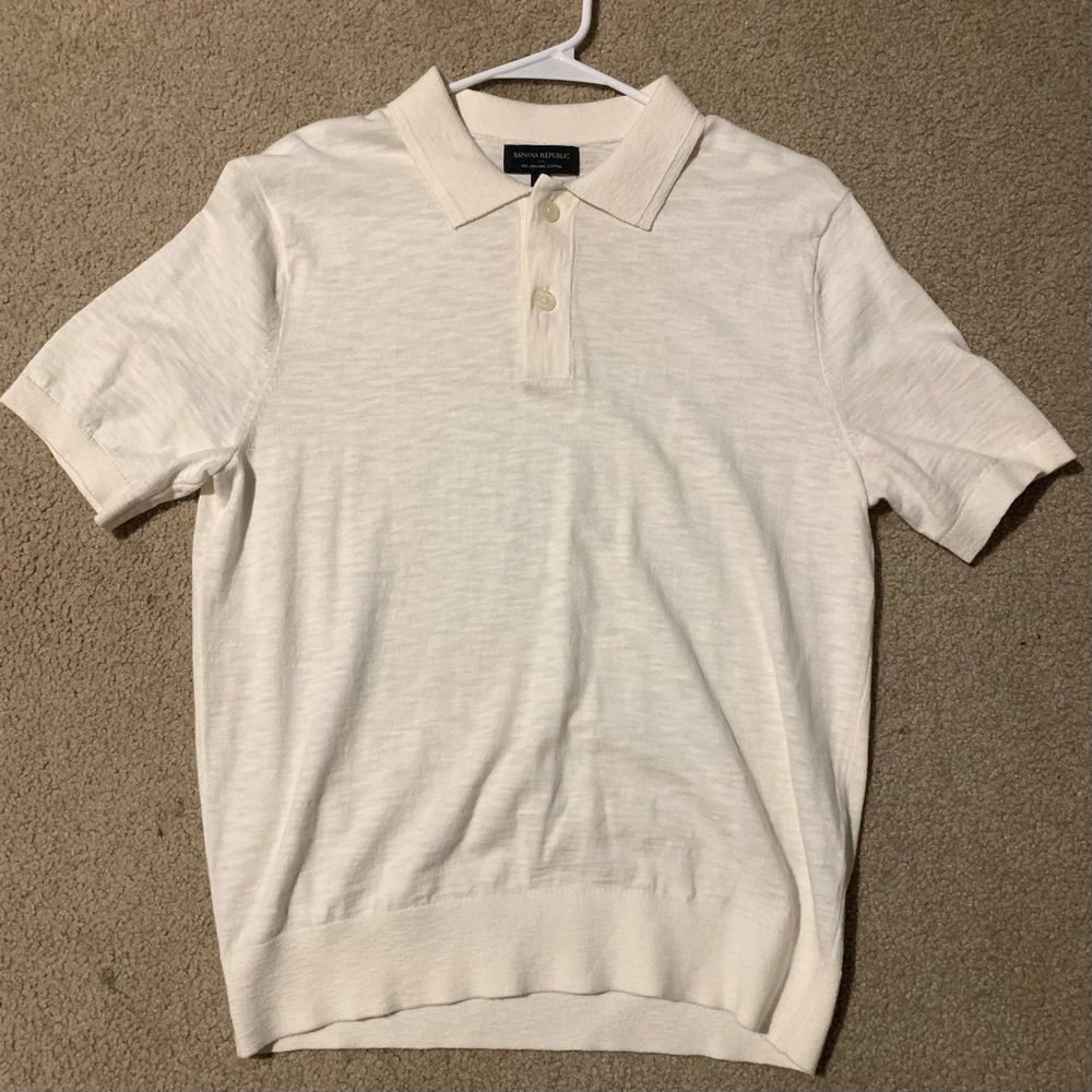 Linen Blend Sweater Polo